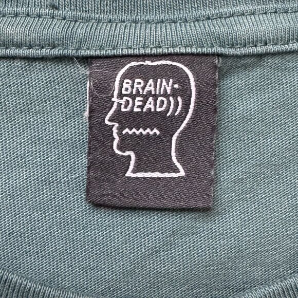 Brain Dead Brain Vision Forest Green T-shirt, Size S (unisex) - Picture 4 of 7